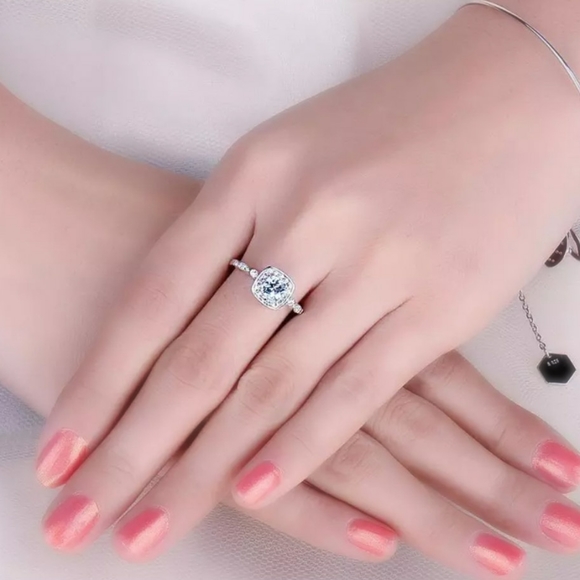 🎀Genuine S925 Topaz &Diamond Earings and Ring Set - Picture 7 of 11